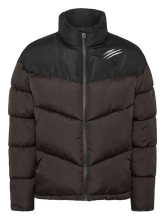 Plein Sport Gewatteerd jack met klauwprint - Bruin