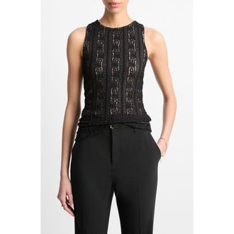 Vince Lace Tank in Black at Nordstrom Rack, Size X-Small