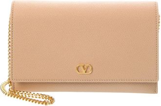 Valentino Vlogo Signature Leather Wallet On Chain