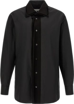 Maison Margiela Fusion Shirt - Heren - Casual Overhemden - Zwart - L - Katoen - Overhemden