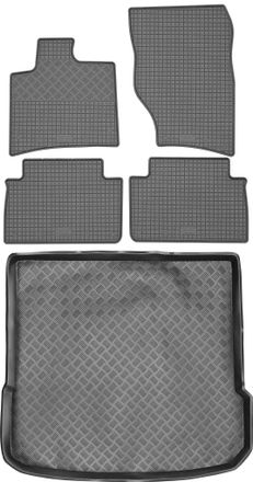 OEM Juego De Alfombrillas De Goma Para Audi Q7 I 4l Suv (2005-2015) + Alfombrilla Para El Maletero