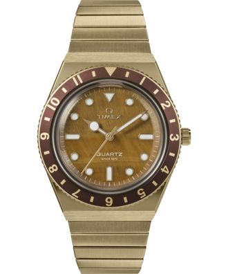 Timex Q Diver Inspiration Womens Gold Watch TW2V92500 Stainless Steel (archived) - One Size