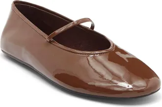 Jeffrey Campbell Dancerina Mary Jane Ballet Flat in Brown Patent at Nordstrom, Size 5.5