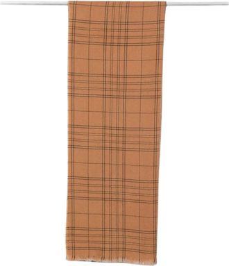 Destin Destin - Labra Stola 70x180 cm Over Print Sjaal - unisex - Accessoires - Oranje - Maat: ONE Size Zijde