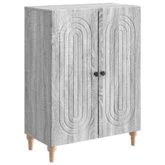 vidaXL Aparador Gris Sonoma 66 X 34,5 X 90 Cm Madera De Ingenier&iacute;a Vidaxl