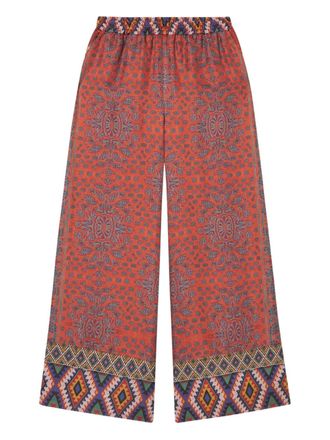Pierre-Louis Mascia paisley-print patterned trousers - Red