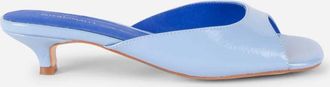 Intentionally blank Womens Cee Kitten Heel Mule In Light Blue