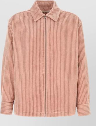 Jil Sander corduroy shirt jacket collared buttoned cuffs