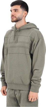 Napapijri Hoodies & sweatvesten, Heren, Groen, M, Katoen, Groene Hoodie Sweater French Terry Stijl