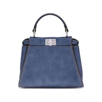 Fendi Dames, Tassen, Blauw, Maat: ONE Size Leer