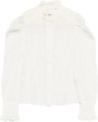 Isabel Marant Isabel Marant, Shirts, female, White, Size: XS Ruffled Collar Top