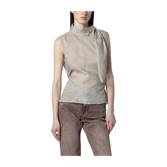 Our Legacy Sleeveless Tops, female, Gray, Size: M Virtuous Top
