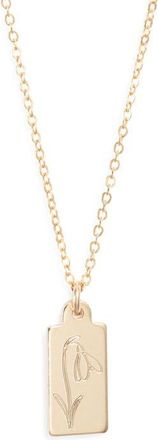 Set & Stones Tawney Birth Flower Pendant Necklace in Gold/january at Nordstrom