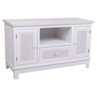 Wanderlust Deco Wanderlust Deco - Mueble Bajo De Madera De Blanco 100x42x60 H Cm