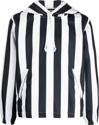 Comme Des Garçons Hoodies, male, Black, S, Striped Long-Sleeved Hoodie