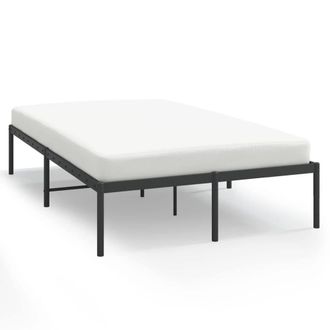 Berkfield Home Metal Bed Frame Black 120x190 cm Small Double