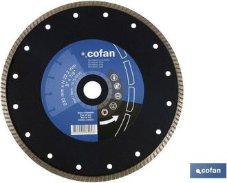 cofan Disco Diamante Turbo Extrafino 230mm., Discos De Diamante Turbo Extrafino Porcel&aacute;nico Profesional. Uso En Materiales Cer&aacute;micos Muy Duros. Excelente Co