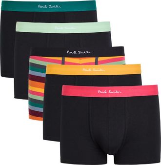 Paul Smith Stretch-cotton Trunks - set of Five - Black - XL