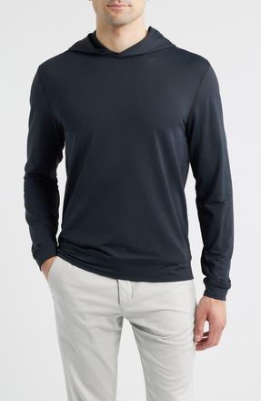 Johnnie-O Motion Performance Hoodie in Black at Nordstrom, Size Xx-Large