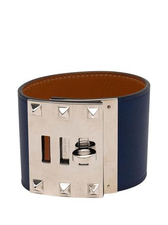 Hermès Bracciale Kelly Extreme Dog in pelle Swift e metallo placcato palladio 2015 - Blu