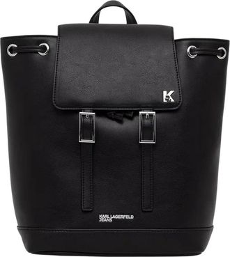 Karl Lagerfeld K-logo Kleine Rugzak - Dames - Rugzakken - Zwart - ONE Size - Polyester - Tassen
