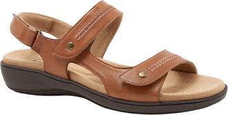Trotters Womens Venice Leather Sandal In Luggage