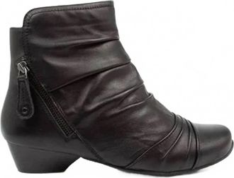 Ziera Womens Camryn Boots In Black Leather