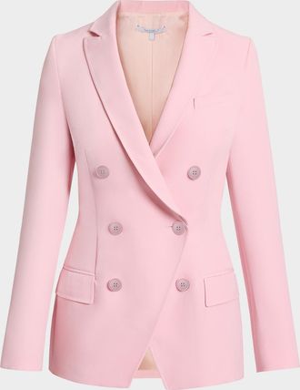 Santorelli Paco Double-Breasted Stretch Crepe Jacket