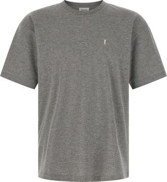 Saint Laurent Cassandre T Shirt Grigio-Uomo