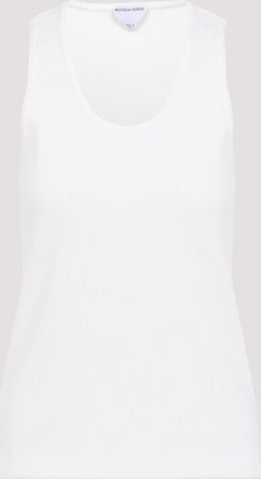 Bottega Veneta Womens White Jersey Tank Top Cotton - Size Large