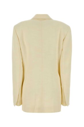 Carven Womens Jacket Blazer Beige Viscose Lyocell Blazers