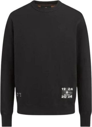 Belstaff Centenary Applique Sweatshirt - Heren - Sweatshirts - Zwart - S - Katoen - Hoodies & sweatvesten