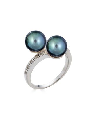 Belpearl Belpearl Silver 8Mm Pearl Cz Ring