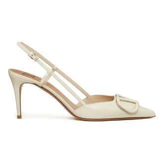Valentino Schoenen, Dames, Beige, 38 EU, Leer, VLogo Signature Slingback Pump