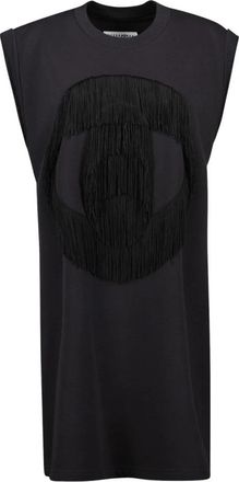 Maison Margiela Jurk met Franjes van Katoen - Dames - Tops zonder mouwen - Zwart - XS - Katoen - Tops