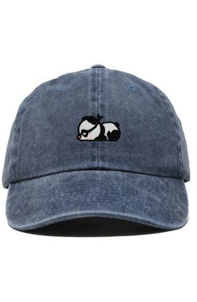 Dalix Pandit Panda Dad Cap in Washed Navy Blue at Nordstrom