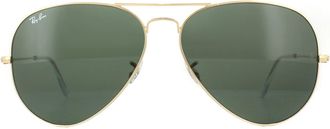 Ray-Ban Zonnebril Aviator 3025 001 Goud Groen 62mm