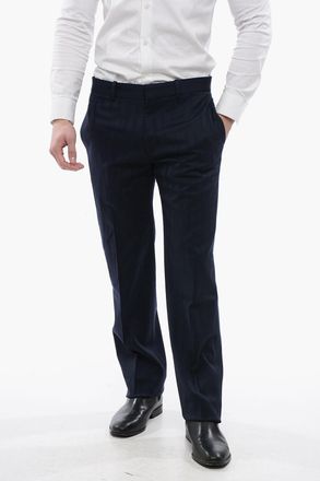 Off-white Pantaloni Chino SHIBORI in Misto Lana Jacquard Off-White