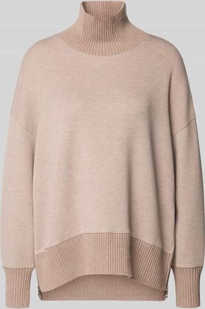 Varley Sweatshirt mit Stehkragen und &uuml;berschnittenen Schultern in Taupe Melange, Gr&ouml;&szlig;e XL