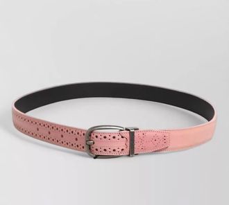 Dolce & Gabbana leather perforated buckle belt