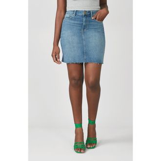 Lola Jeans Maddy High Rise Mini Skirt in Morning Day Light at Nordstrom, Size X-Large