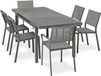 DCB Garden Dania - Conjunto De Comedor De 6 Plazas En Aluminio Dcb Garden