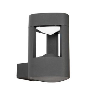 Netlighting Tribeca Outdoor Wall Light Frosted Acrylic Grey IP54