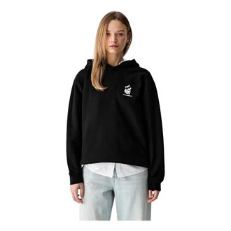 Karl Lagerfeld Dames, Sweatshirts & Hoodies, Zwart, Maat: XS Katoen