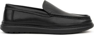 Sergio Moretti Zwarte leren loafers casual platte - Heren - Loafers - Zwart - 44 EU - Leer - Schoenen