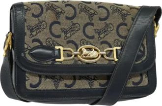 Celine Pre-owned Canvas celine-bags - Dames - Vintage Schoudertas - Blauw - ONE Size - Leer - Vintage