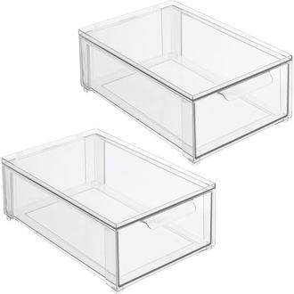 iDesign Stackable Storage Drawer - Pull-Out Sliding Storage Drawer for Kitchen or Pantry - Set of 2 - Clear at Nordstrom