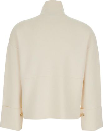 Max Mara Womens Sweatshirt Formato White Viscose Sweatshirts Sweater