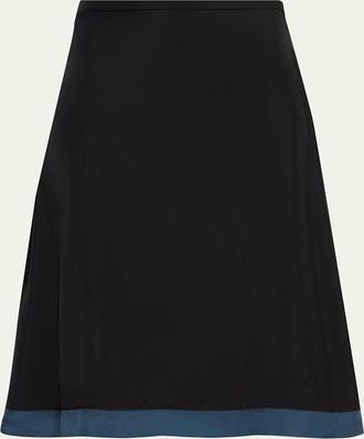 Marni A-Line Satin Knee-Length Skirt