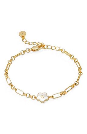 Alex and Ani Daisy Charm Chain Bracelet in Pearl at Nordstrom